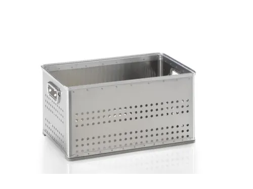 Aluminium Transportbak 288x723x456mm 82 liter Geperforeed Glijlatten