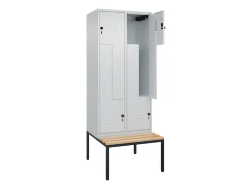 Z-garderobekast,HxBxD 2120x800x815mm,4vak,vak B 400mm,draaigrendel