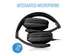 Casque supra-auriculaire avec microphone Noir