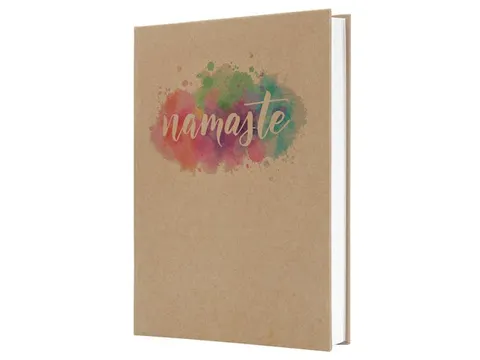 Carnet Jolie Pure A5 kraft Pure Namaste, ligné, couverture rigide, 19