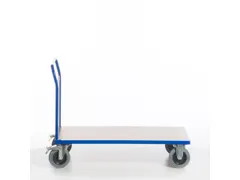 kopwandwagen,draagverm. 600kg,laadvl. LxB 1200x800mm,houtplaat,1wand