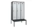 locker met bank,voor scheiding van kleding,HxBxD 2120x1200x815mm,3vak