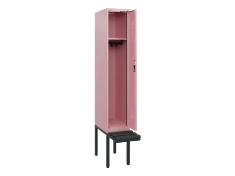 locker met bank,HxBxD 1950x300x815mm,1vak,vak B 300mm,cilinderslot