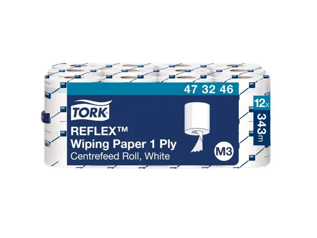 Poetspapier Tork M3 Reflex Advanced 1-laags 343 vel wit 473246