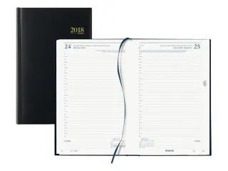 Agenda 2027 Brepols Saturnus Luxe 1dag/1pagina zwart - 3