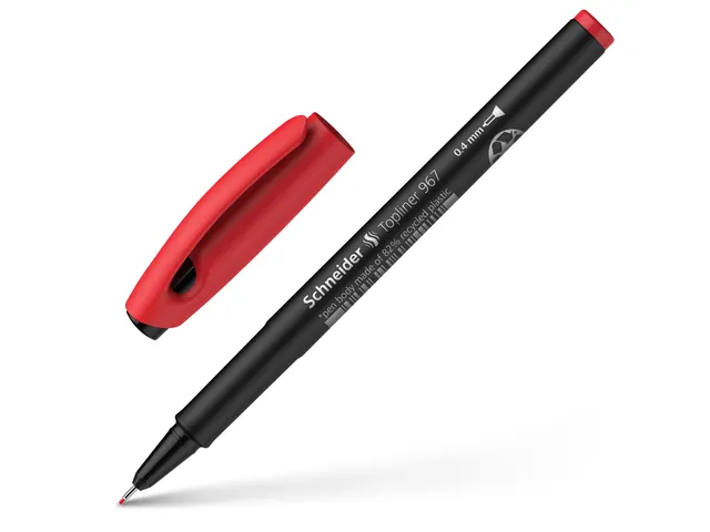 Fineliner Schneider Topliner 967 Rood 0.4mm