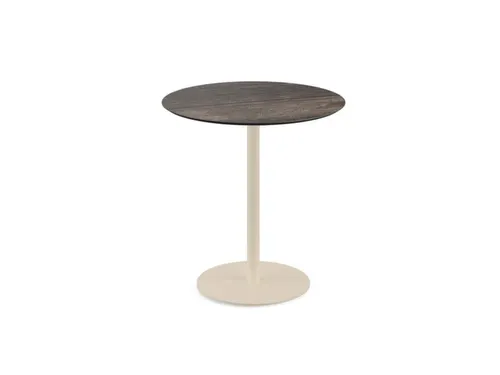 bistrotafel,HxØ 730x700mm,rond,schotelvoet zandkleuren