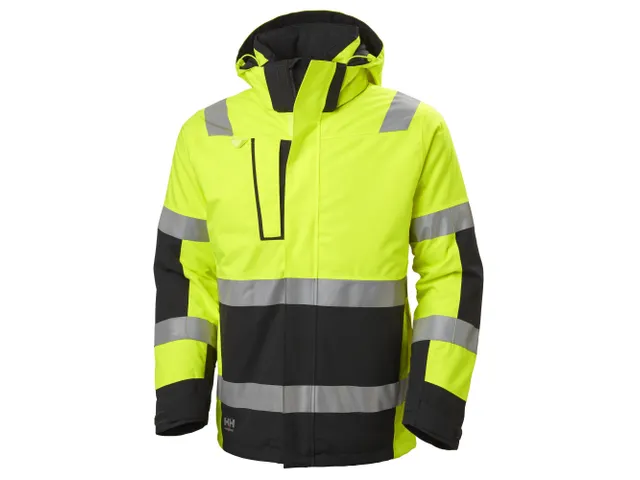 Helly Hansen Alna 2.0 hi-vis winterjas, geel/zwart, maat 3XL, per stuk