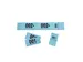 Garderobeblok 50 tickets 20x3 blauw