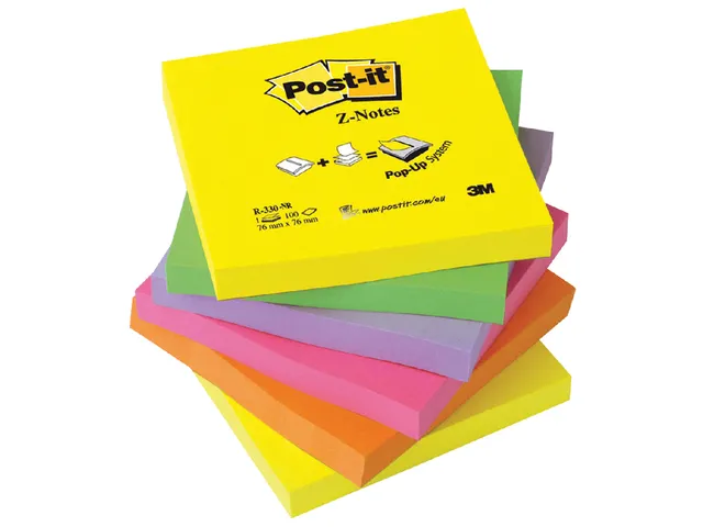 Memoblok 3M Post-it Z-Note R330 76x76mm neon rainbow