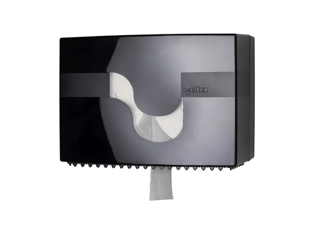 Toiletpapier dispenser Celtex Megamini Bis zwart 2 rol