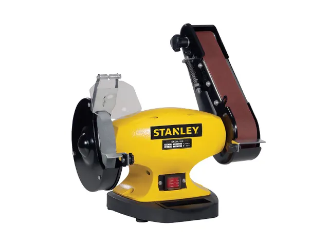 Stanley bankslijper 330 W met slijpschijf en schuurband
