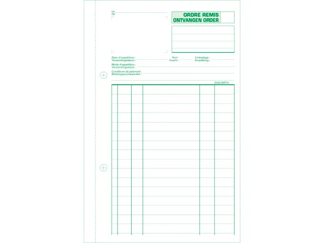 Orderboek FR/NL 21x13,5 50bl dupli