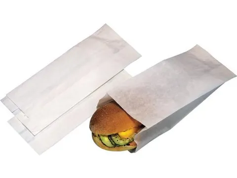 Zak, Brood- en banketzak, Papier, 10/8,5x25.5cm, wit 10kg