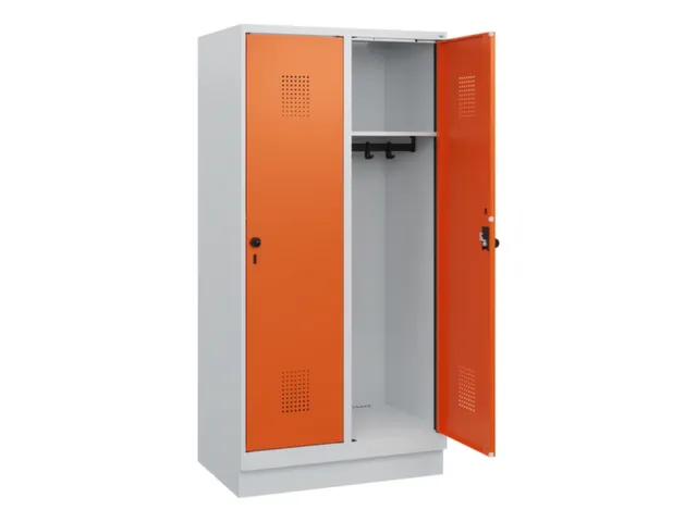 schoollocker,HxBxD 1630x800x500mm,2vak,vak B 400mm,draaigrendel,sokkel
