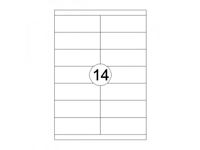 Rillprint Etiket 105x39mm 14 op een vel 1000 Vel