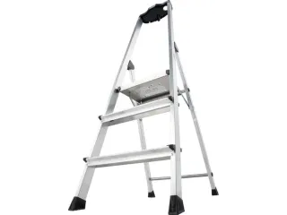 trapladder,eenzijdig,3trede(n),balk L 1,55m,aluminium - 5