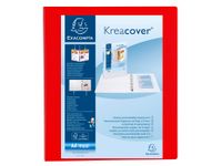 Ringmap Personaliseerbaar Kreacover 4 Rings D-mech 25mm A4 Maxi Rood