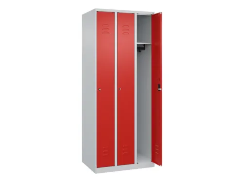 locker,HxBxD 1850x750x500mm,3vak,vak B 250mm,cil.-slot,staand op vloer