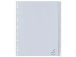 Tabblad Kangaro A4 venster PP 120 micron grijs 23-gaats 12-delig EB - 1