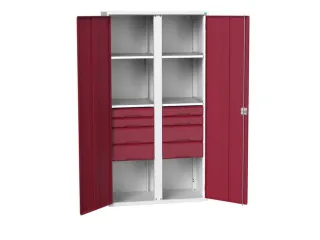 universele kast,HxBxD 2000x1050x550mm,4xStalen bodem,8lade(n) - 1