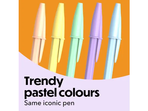balpen Cristal Medium pastel doos van 20 stuks assorti