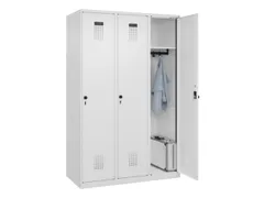 locker,HxBxD 1850x1200x500mm,3vak,vak B 400mm,draaigrendel