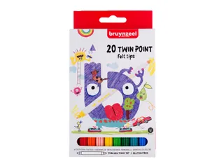 Viltstift Bruynzeel Kids Twin Point assorti 20 stuks - 4
