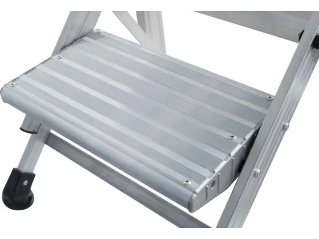 vouwtrapje,bordes H 500mm,eenzijdig,2treden,aluminium