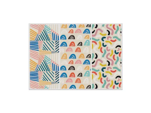 Placemat 45x32cm PVC Kleurrijke Vormen 6 Stuks