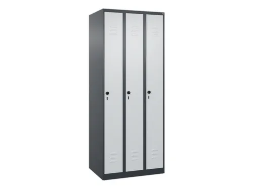 locker,HxBxD 1850x750x500mm,3vak,vak B 250mm,draaigrendel