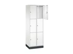 lockerkast,HxBxD 1950x620x500mm,2x3vakken,cil.-slot,sokkel