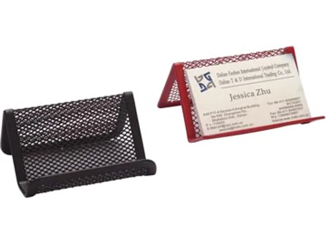 Visitekaartenhouder Metaal Zwart