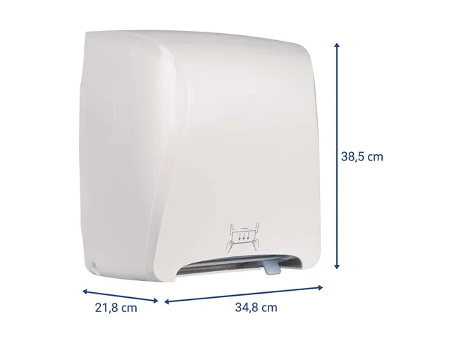 Handdoekdispenser papieren rol MAULcare Autocut Wit