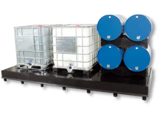 Opvangbak Hdpe 340x3895x1720mm V. 3x1000l M. Geperf. Pe Plaat - 1