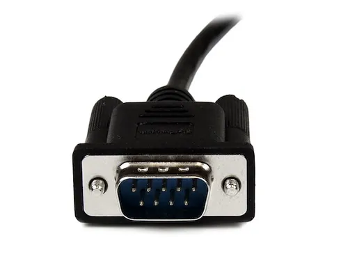 2m zwarte DB9 RS232 seriële nullmodemkabel F/M
