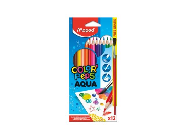 Aquarelpotlood Color'Peps Aqua 12 potloden | KleurpotlodenWinkel.nl