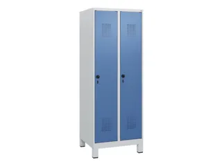schoollocker,HxBxD 1630x600x500mm,2vak,vak B 300mm,draaigrendel,voeten - 2