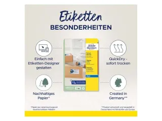 Inkjet Etiket Avery J8167-25 199.6x289.1mm wit 25 stuks - 5