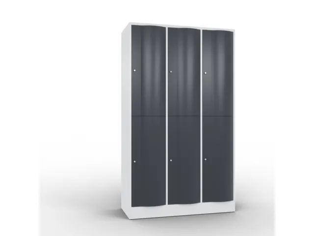 armoire multicases,corps RAL7035,face avant RAL7021