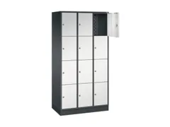 lockerkast,RAL 7021/RAL 7035,HxBxD 1950x920x500mm,3x4vakken,cil.-slot