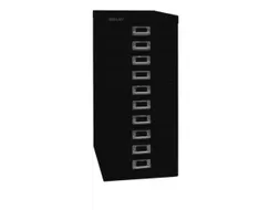 kantoor-ladekast HxBxD 590x278x380mm 10 laden romp + front zwart staal