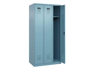 locker,HxBxD 1850x900x500mm,3vak,vak B 300mm,cil.-slot,staand op vloer - 2