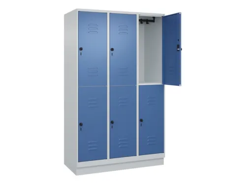 dubbeldekse locker,HxBxD 1950x1200x500mm,3x2vak.,vak B 400mm