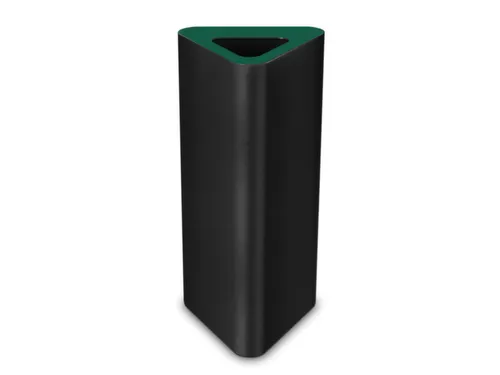 afvalbak,60l,HxBxD 800x380x380mm,romp staal zwart,gesloten