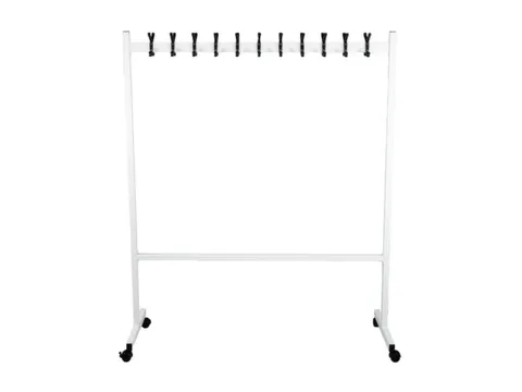 garderoberek,verrijdbaar,HxLxB 1700x550x1400mm,22haak,Staal/kunststof