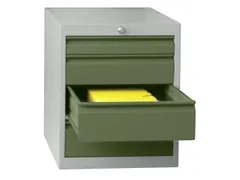 ladekast 600x500x600mm 4laden cilinderslot RAL7035 front RAL6011