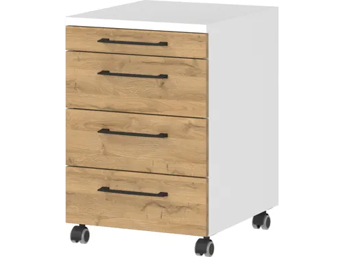 mobiel ladeblok,HxBxD 610x420x490mm,1 MA,3lade(n),metaal-beugelgreep
