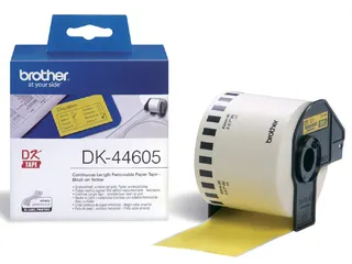Etiket Brother DK-44605 62mm thermisch 30-meter geel papier - 1