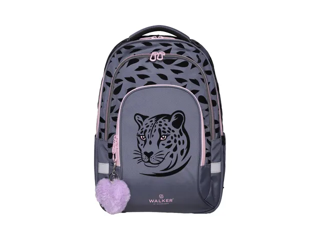 Schooltas Walker Fame ACE Leopard Light Grey